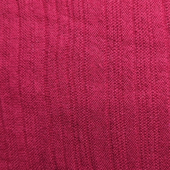 LOFT Sweater Red with Silver Stripe Long Sleeve Crew Neck Size XS - Picture 7 of 10